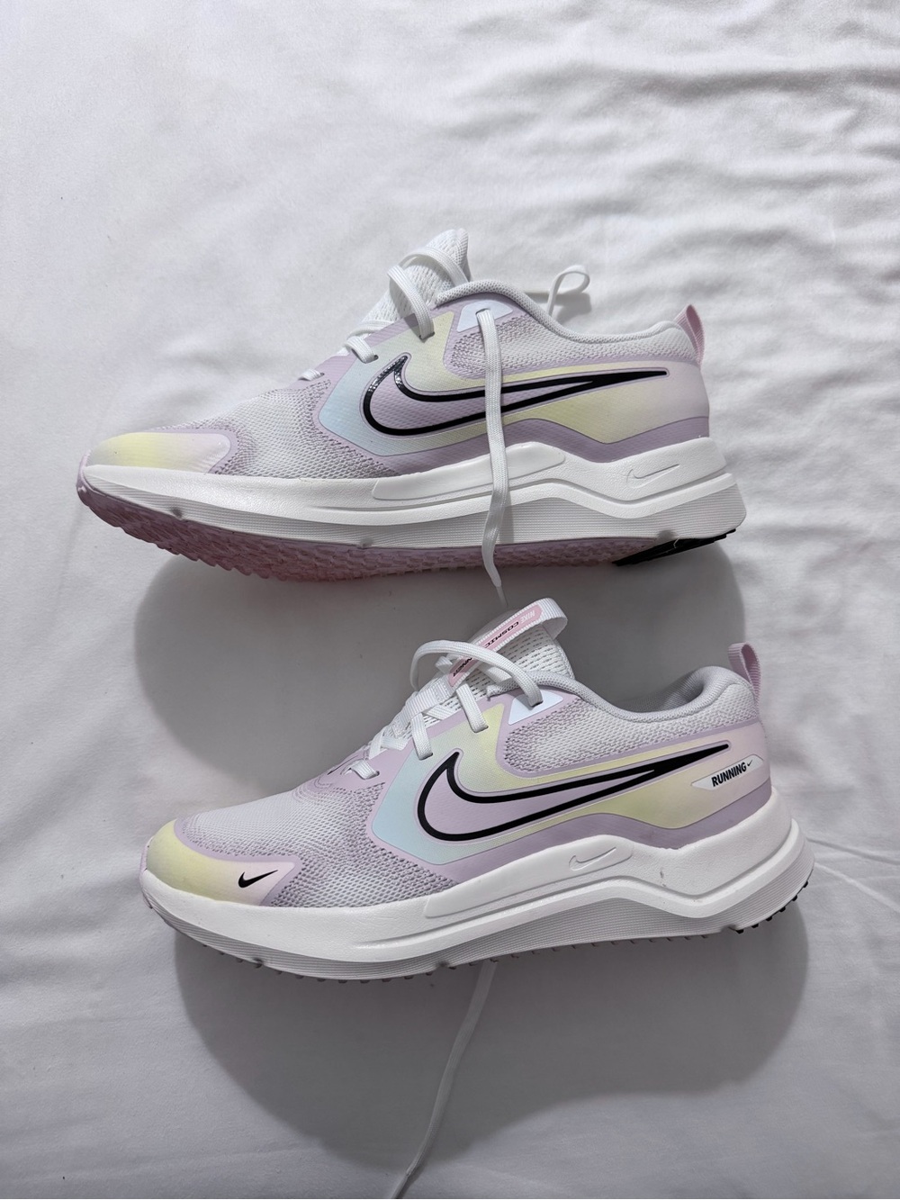 Nike Women’s Athletic Sneakers in Lavender, Pale Yellow & White